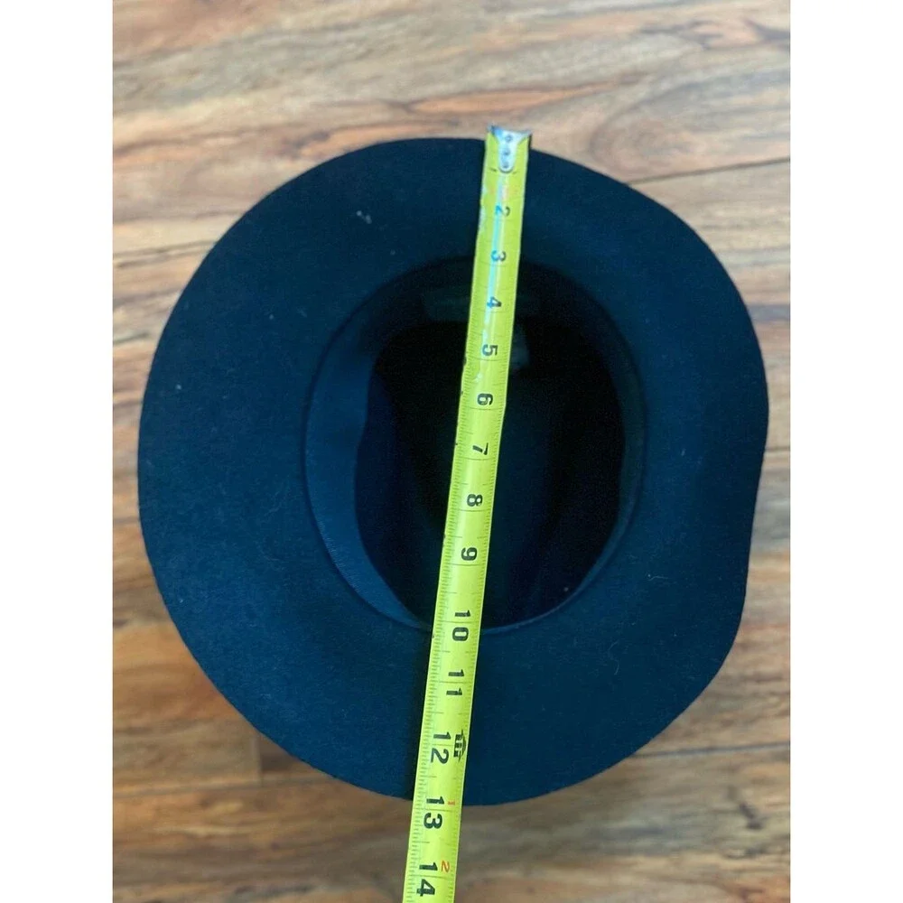 Zadig & Voltaire Deluxe Black 100% Wool Steva Fedora Hat